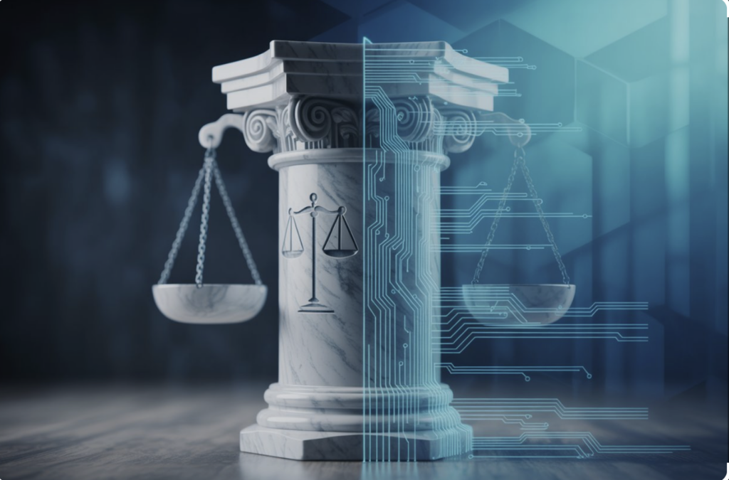 AI-powered infrastructure supporting modern legal workplace with research and document review tools