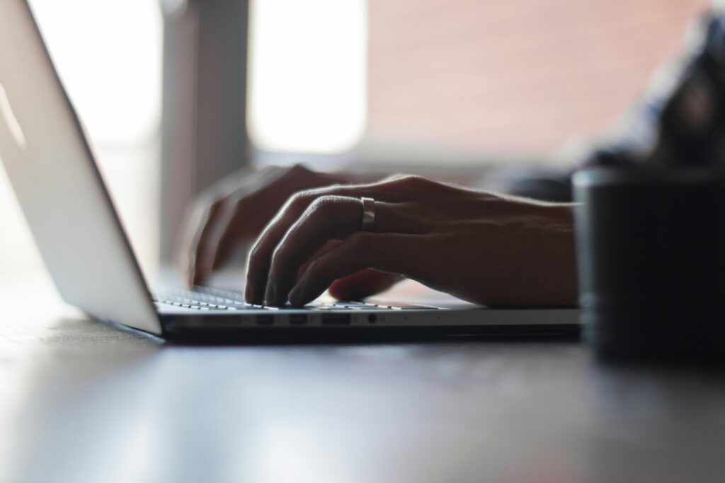 Optimized case vetting qualification form on laptop for law firm intake