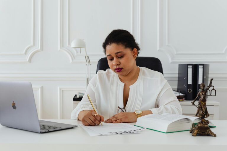 Law firm attorney addressing client pain points to build trust and loyalty