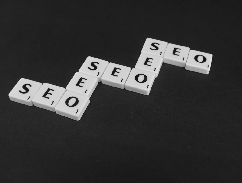 Law firm team reviewing SEO lead generation dashboard with analytics and keyword performance data