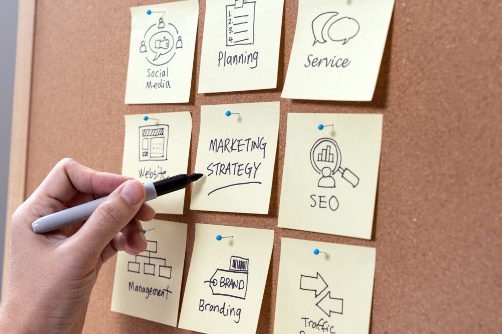 Personal injury attorneys discussing referral marketing strategy